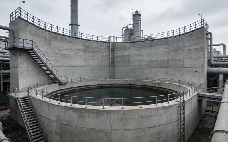 Industrial-wastewater-concrete-enclosure-structure