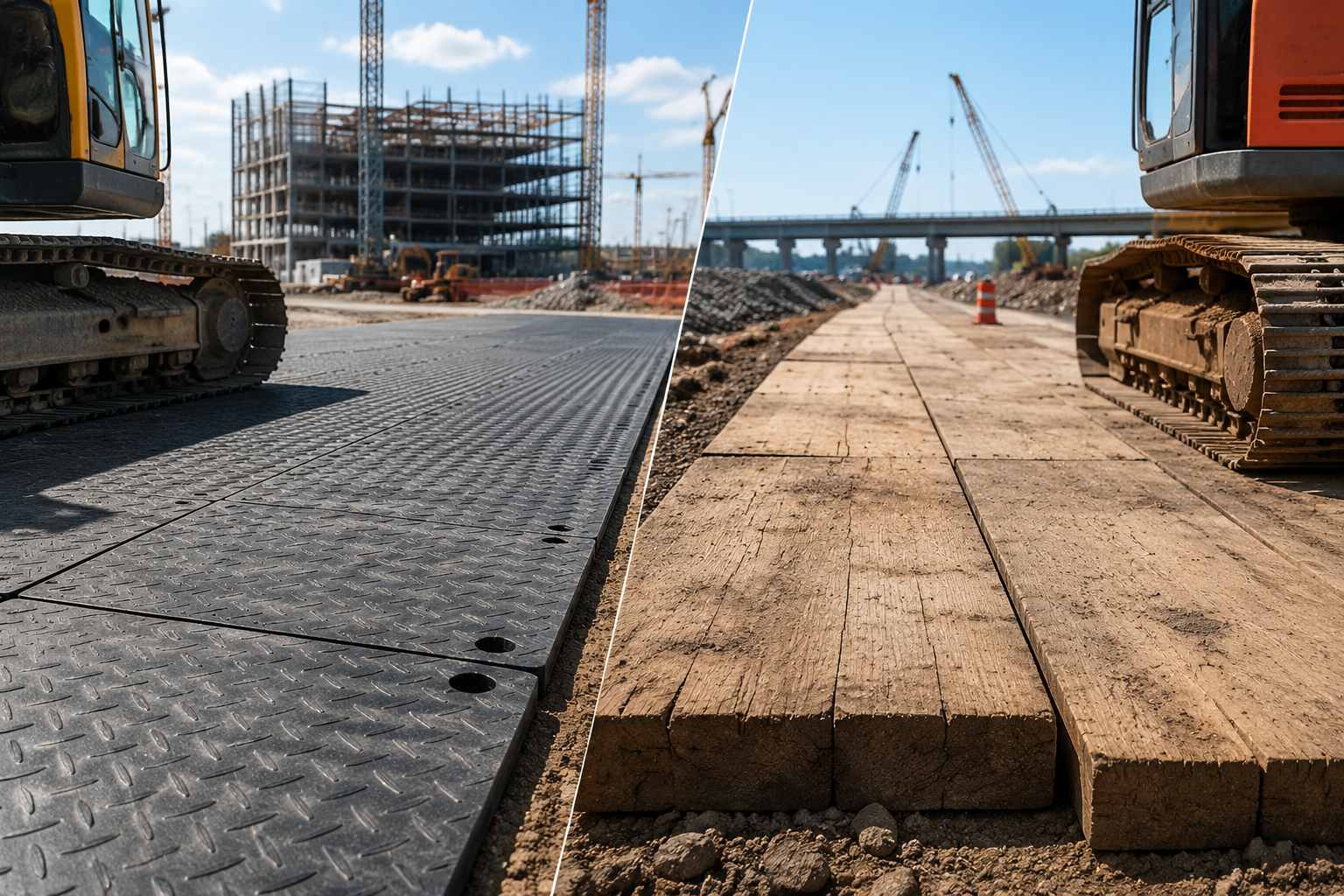 Ground Protection Mats vs. Timber Mats: Which Is Better for Modern Construction Projects?插图 Ground Protection Mats vs. Timber Mats Which Is Better for Modern Construction Projects